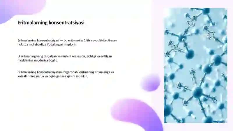 Eritmalar: konsentratsiya va kolligativ xossalar 4