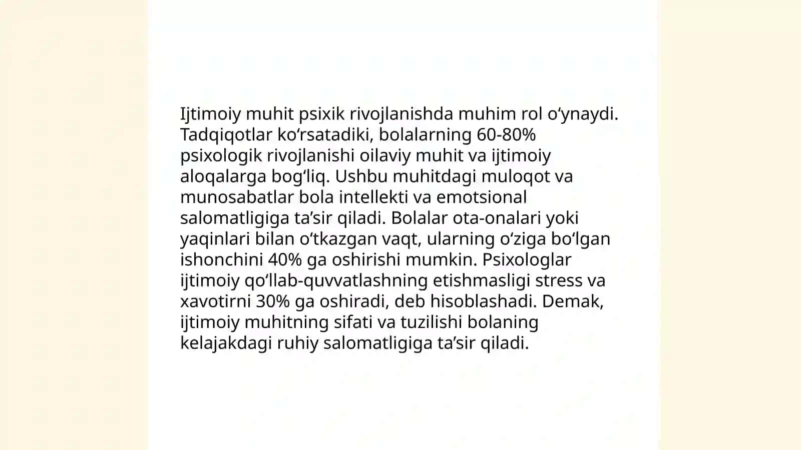 Psixik rivojlanishing asosiy qonuniyatlari 4