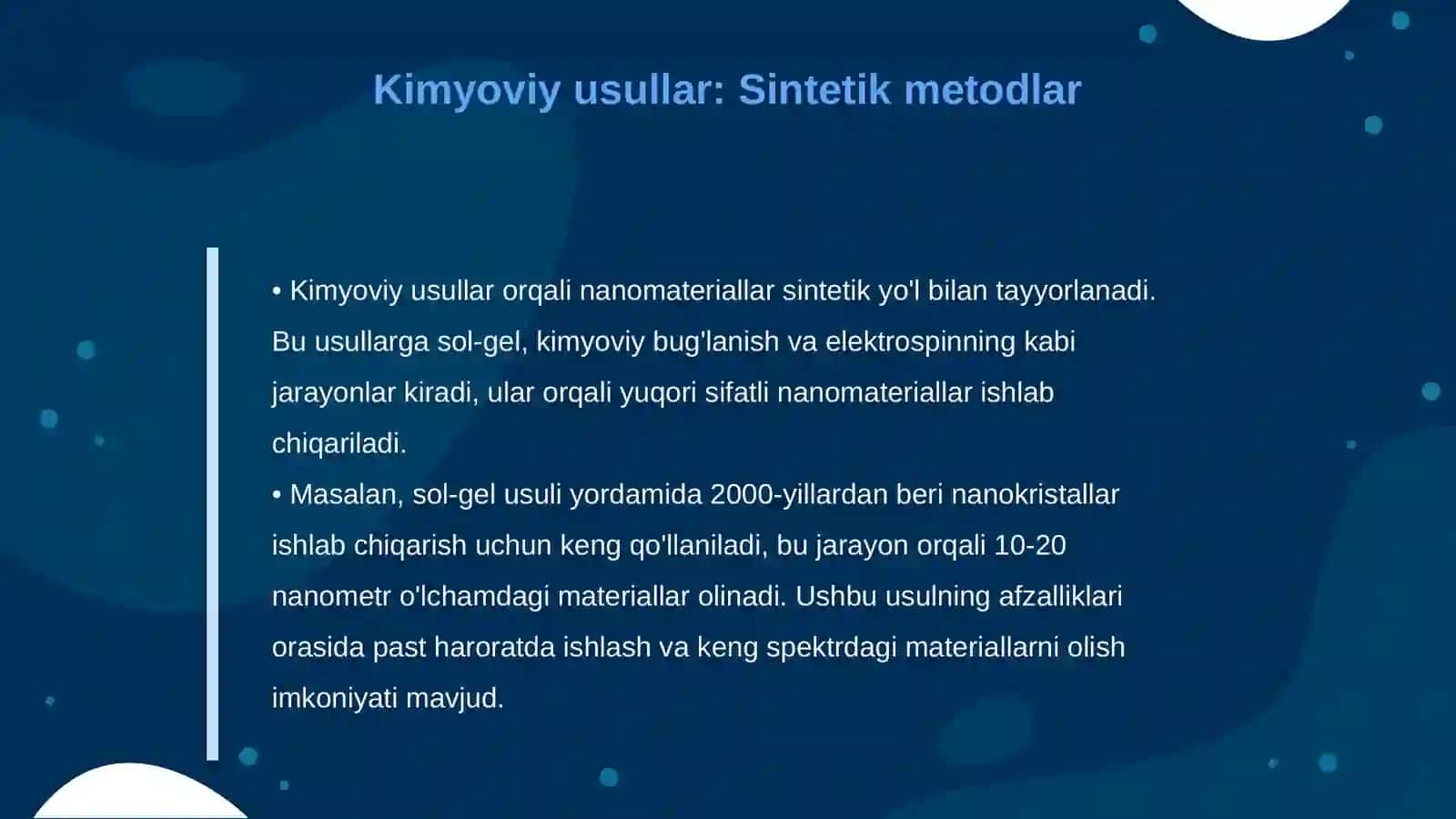 Nanomateriallarni tayyorlash usullari 4