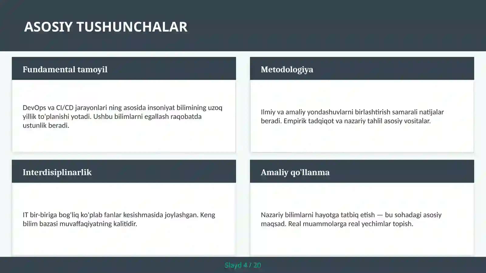 DEVOPS VA CI/CD JARAYONLARI 4