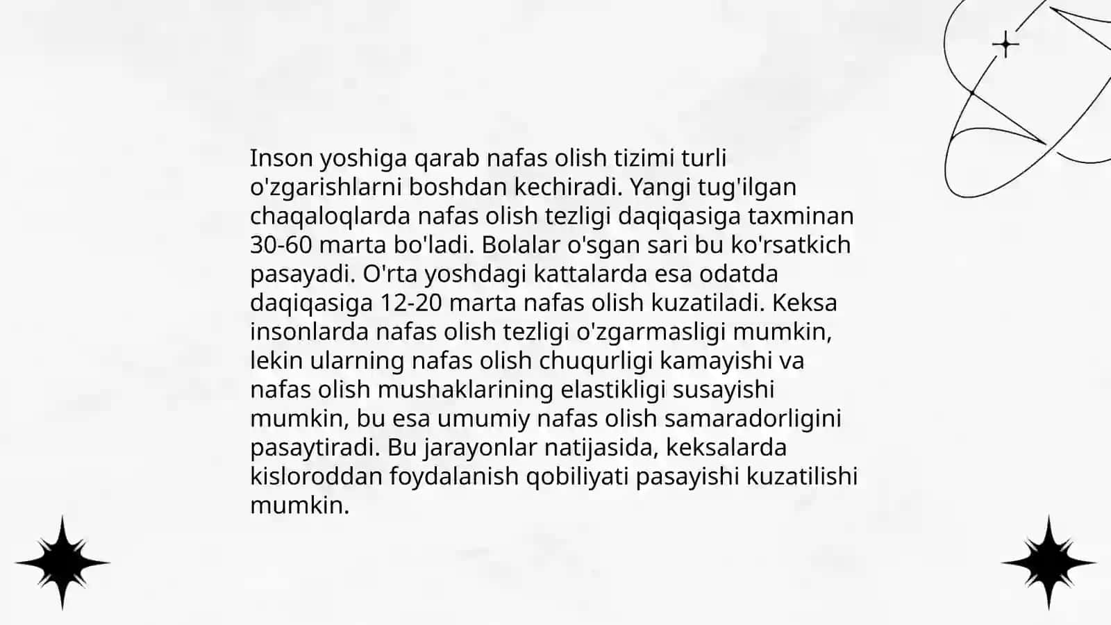 Nafas olish va Hazm qilish hamda ularning yoshga xos xususiyatlari 4