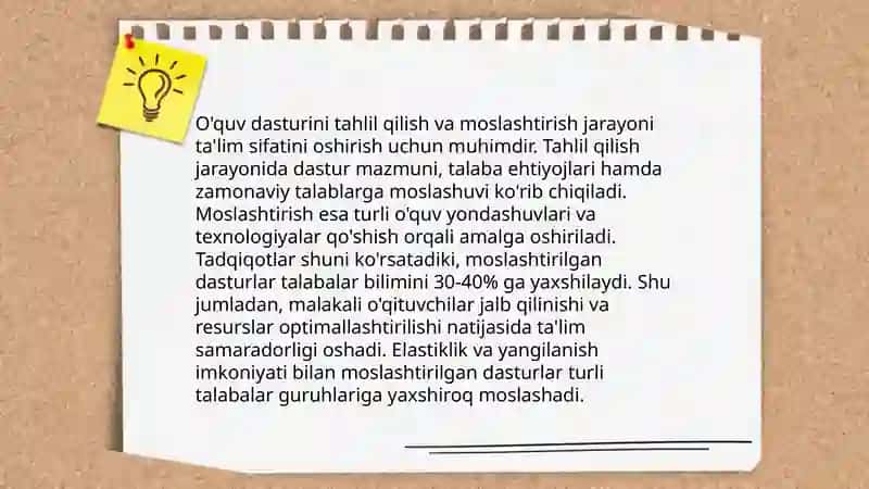 Ta'limiy va nazorat darslarini tashkil etish 4