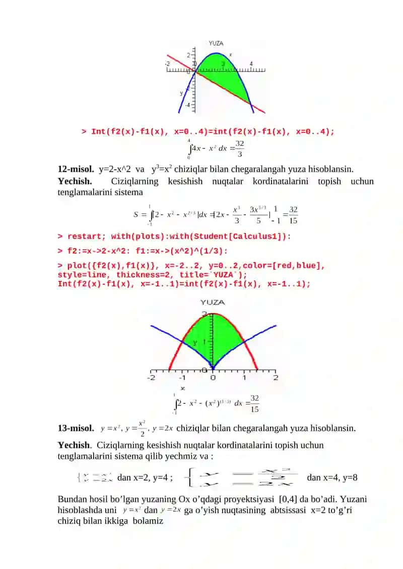 Aniq integralning geometriyaga tatbiqlari 4