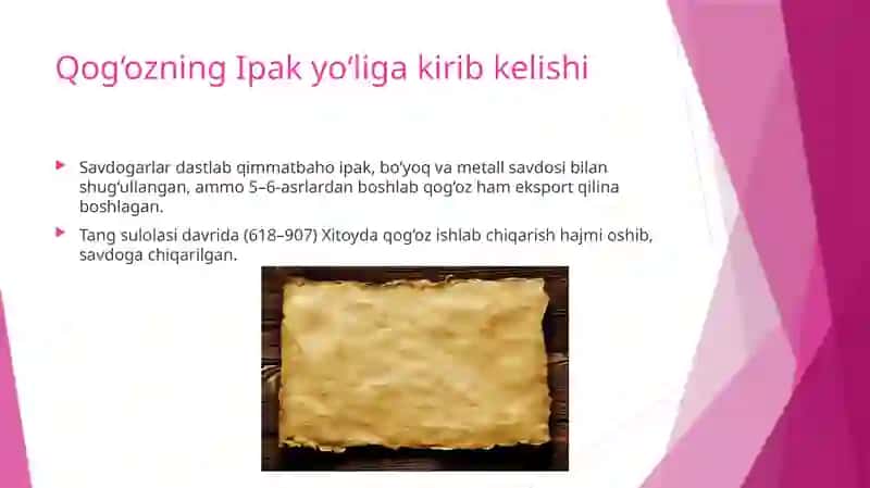 Buyuk ipak yo’lida qog‘oz savdosi 4