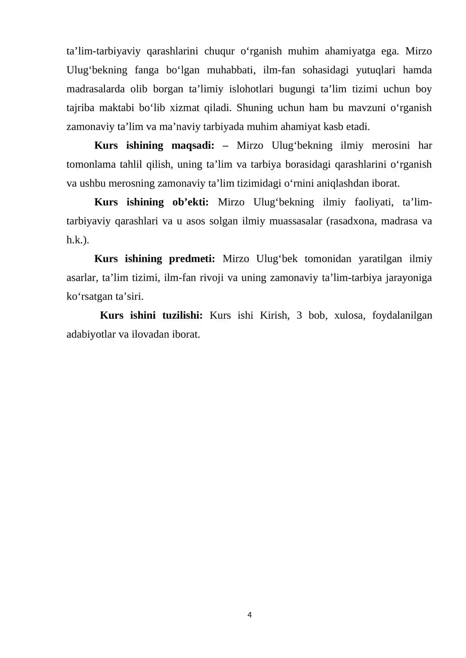Mirzo Ulug'bekning ilmiy merosi va uning ta'lim-tarbiyaviy qarashlari 4