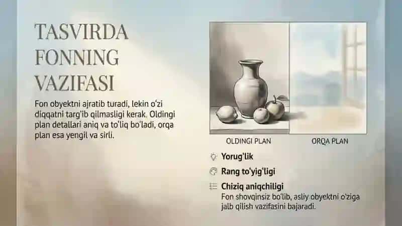 Tasvirning ketma-ketligi. Grafikaning tarkibi. Soya tushirish. Yassi jismlar va geometrik jismlarnin 4