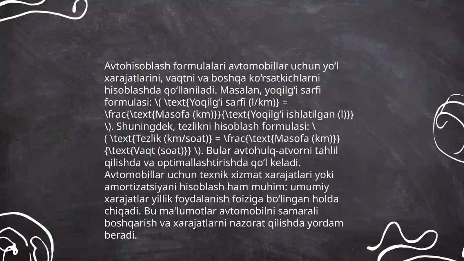 Avtotóldirishlar va avtohisoblashlar 4
