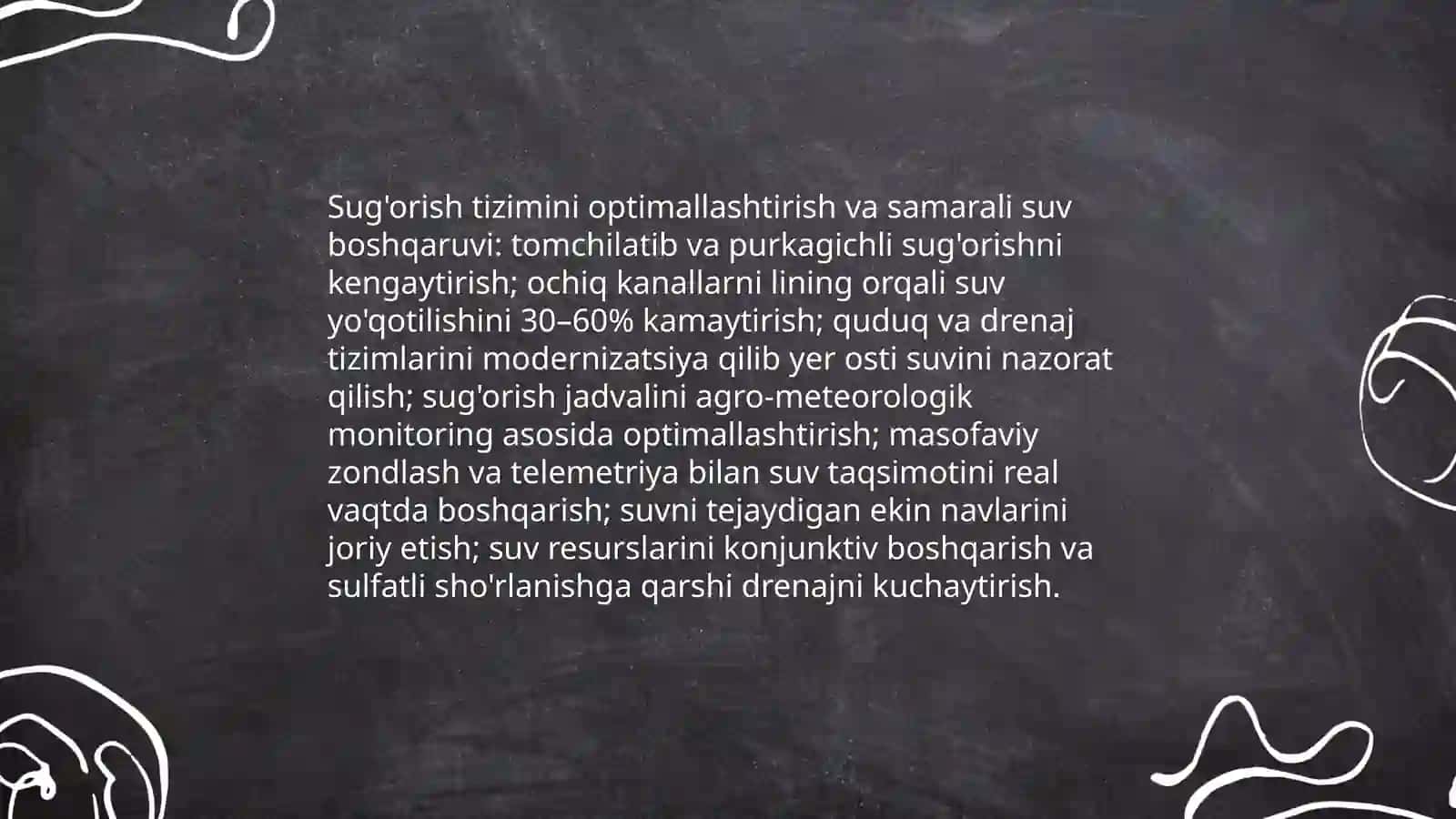 Sho'rlikni oldini olish 4