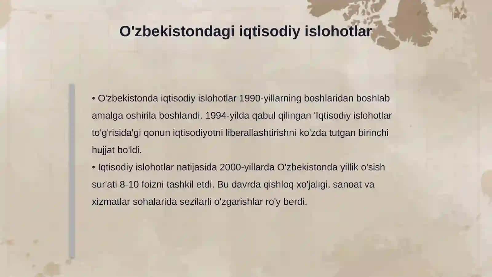 O'zbekistonda bozor munosabatlarining rivojlanishi 4