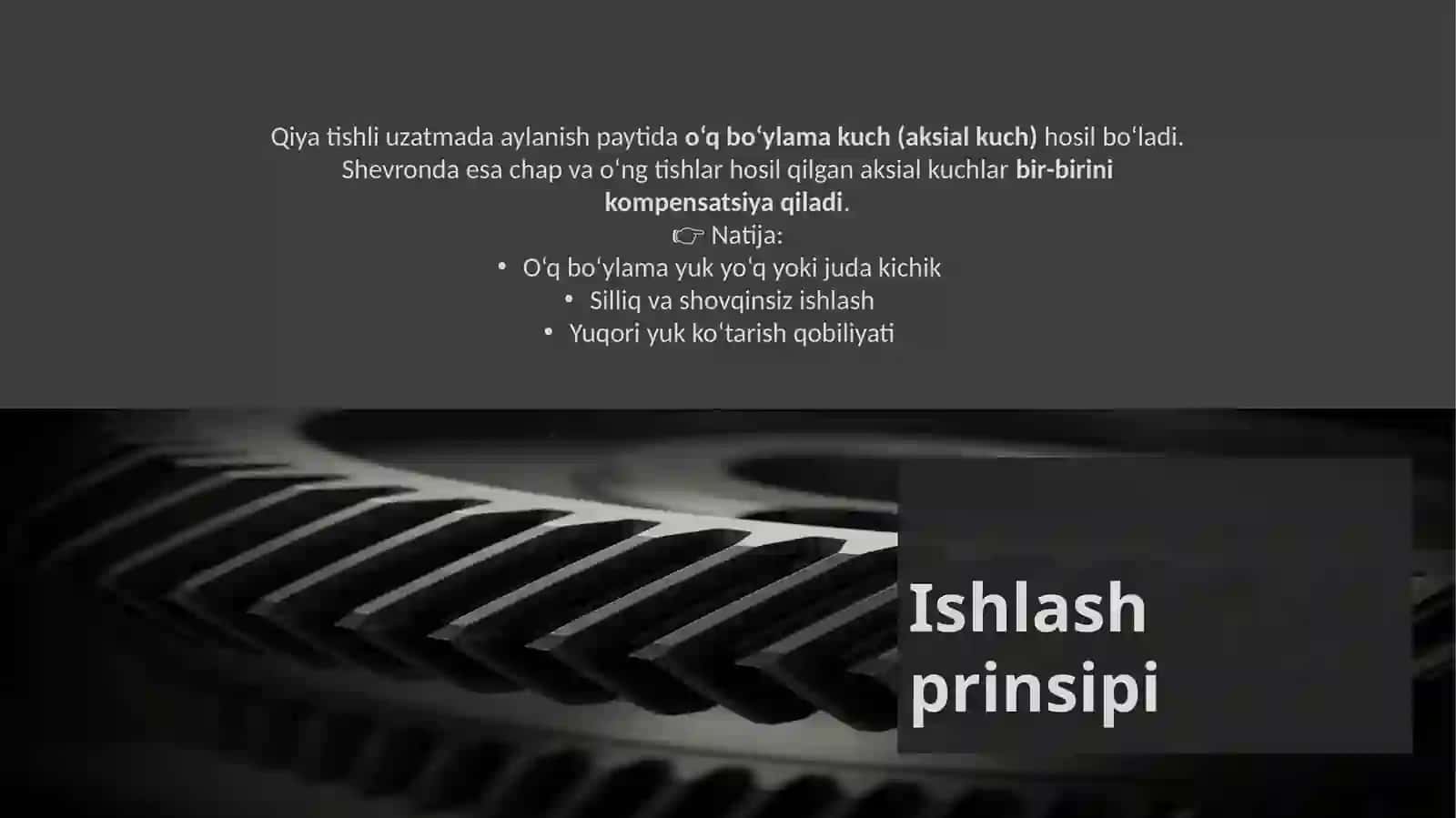 Shevron tishli silindrik uzatmalar 4
