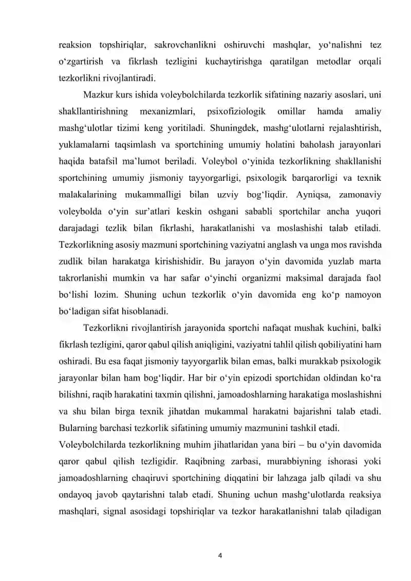 Voleybolchilarda tezkorlik sifatini tarbiyalash 4