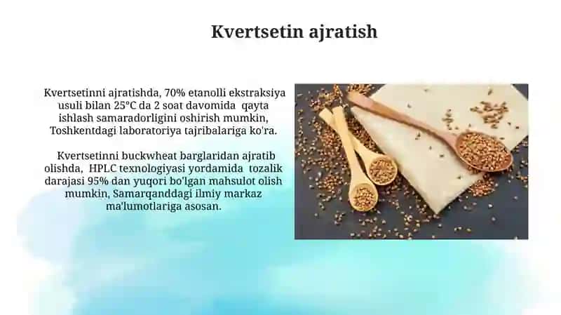 Rutin va Kvertsetin Flavonoidlarini Ajratish Usullari 4