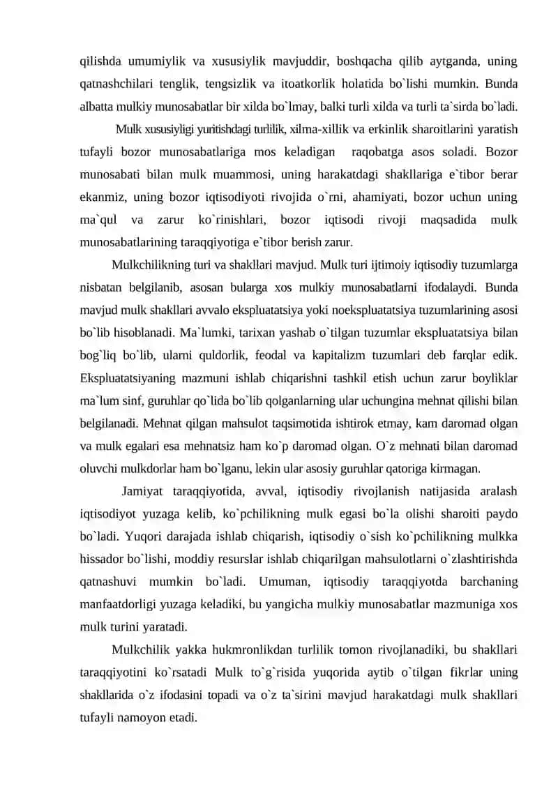 MULKCHILIK MUNOSABATLARI 4