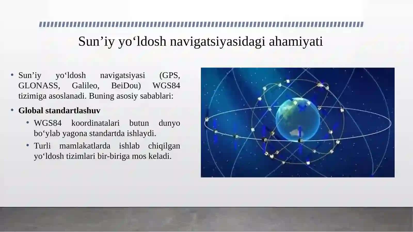 WGS84 global koordinata tizimining sun’iy yo‘ldosh navigatsiyasi va GIS texnologiyalaridagi ahamiyati 4