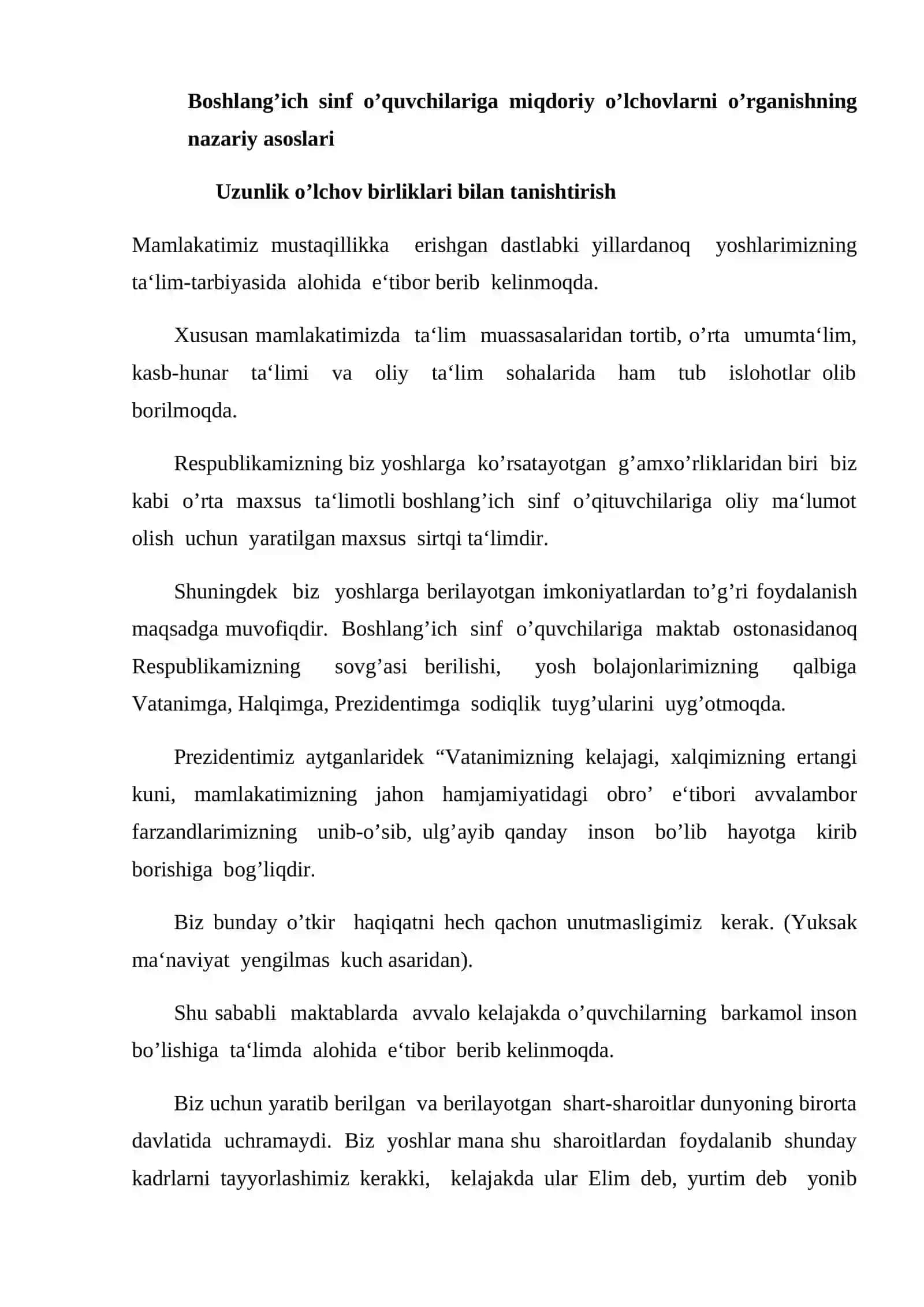 3-SINFLARDA MIQDORLARGA OID MAVZULAR VA ULARNI O`RGATISH METODIKASI 4