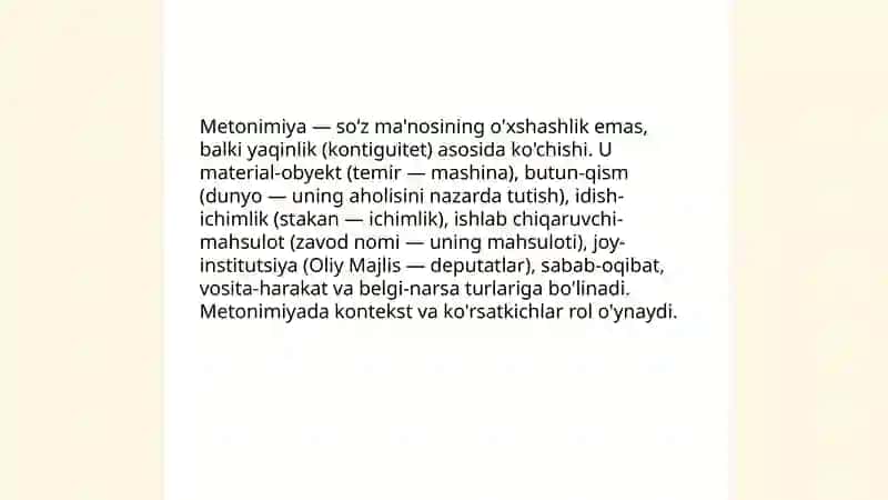 Ma'no ko'chish turlari 4
