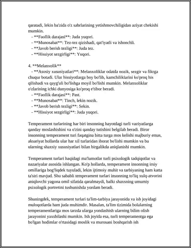 HARAKTER VA TEMPERAMENT TURLARI 4