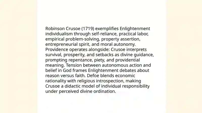 Daniel Defoe and Enlightenment Literature 4