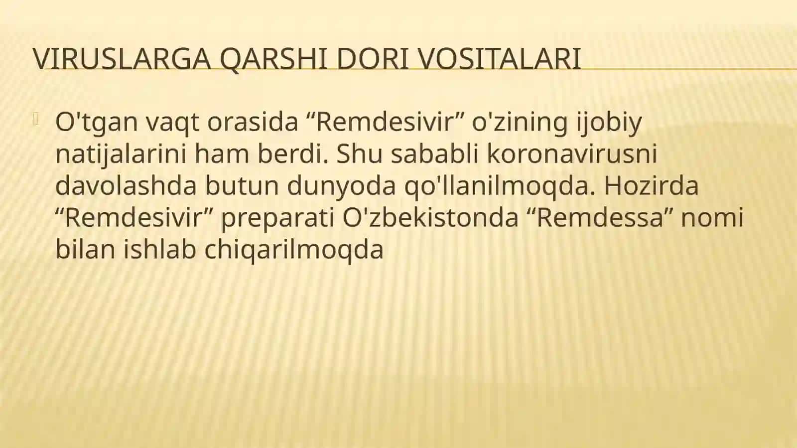 Viruslar va o’smalarga qarshi dorivotalarita’sir mexanizmi 4