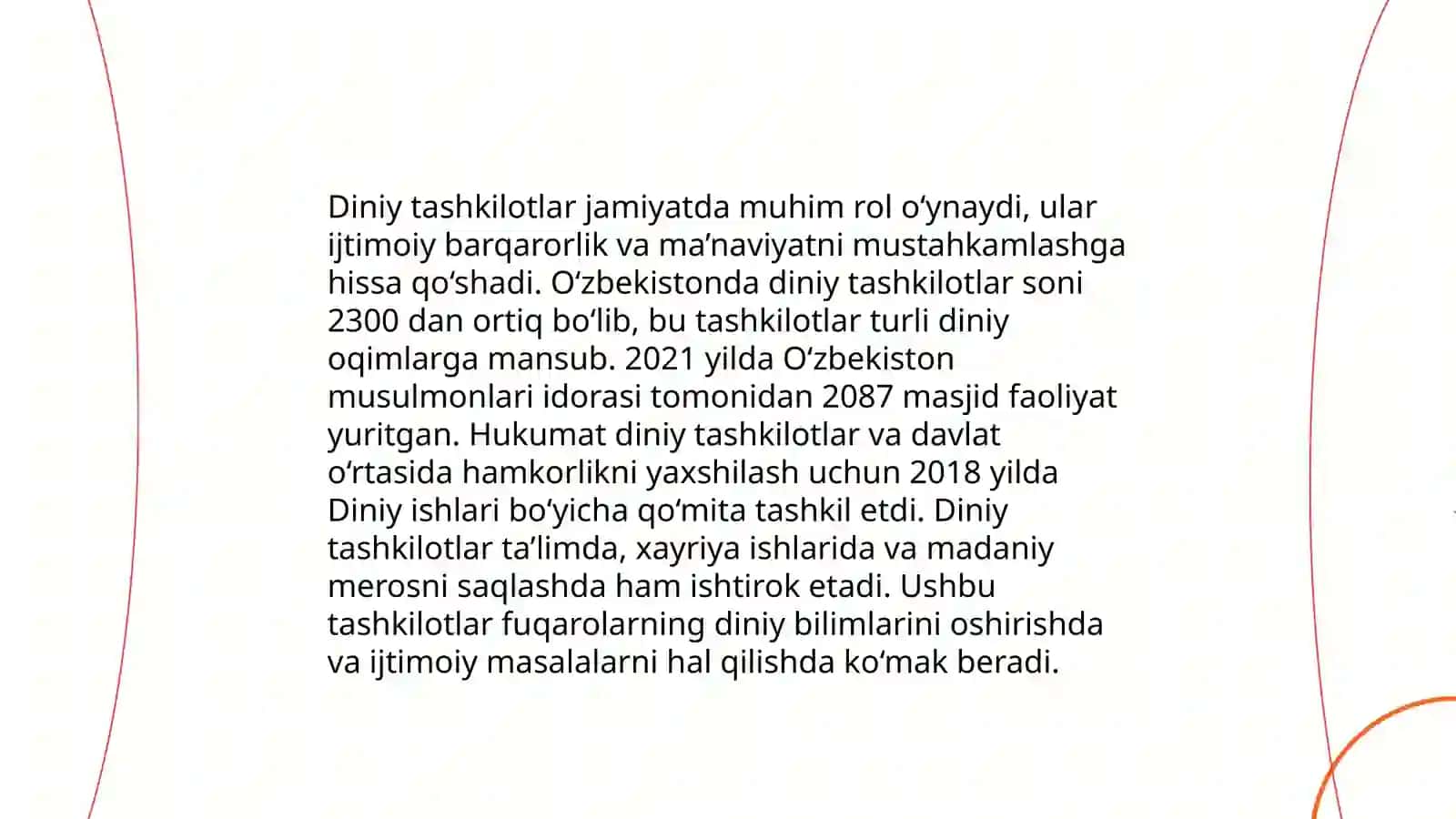 Vijdon erkinligi va diniy tashkilotlar masalasi 4