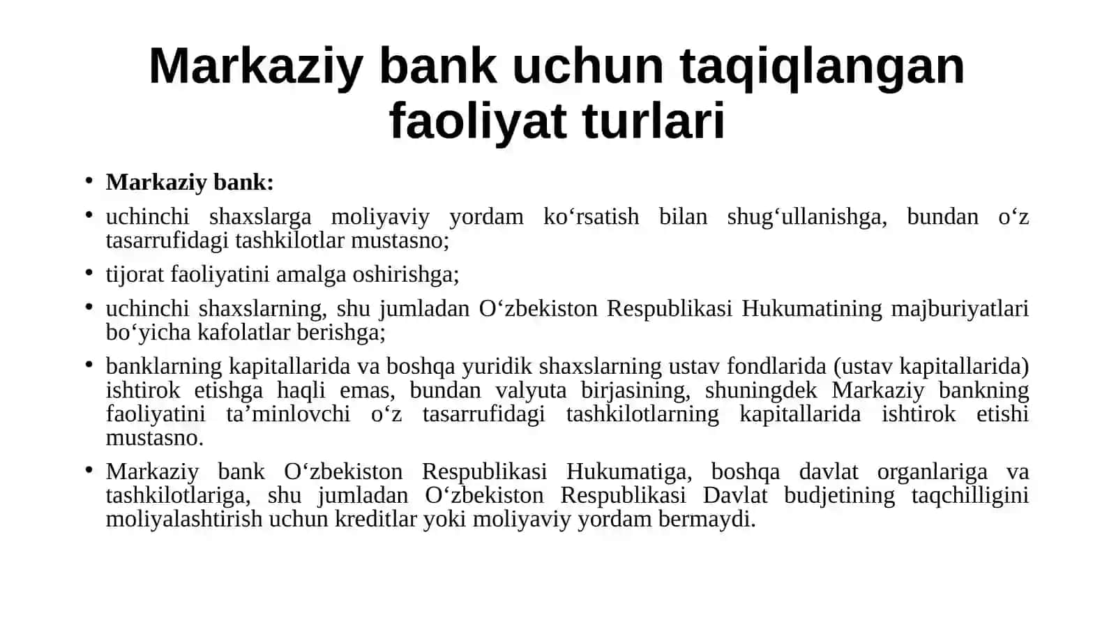 Markaziy bankning mol-mulki 4