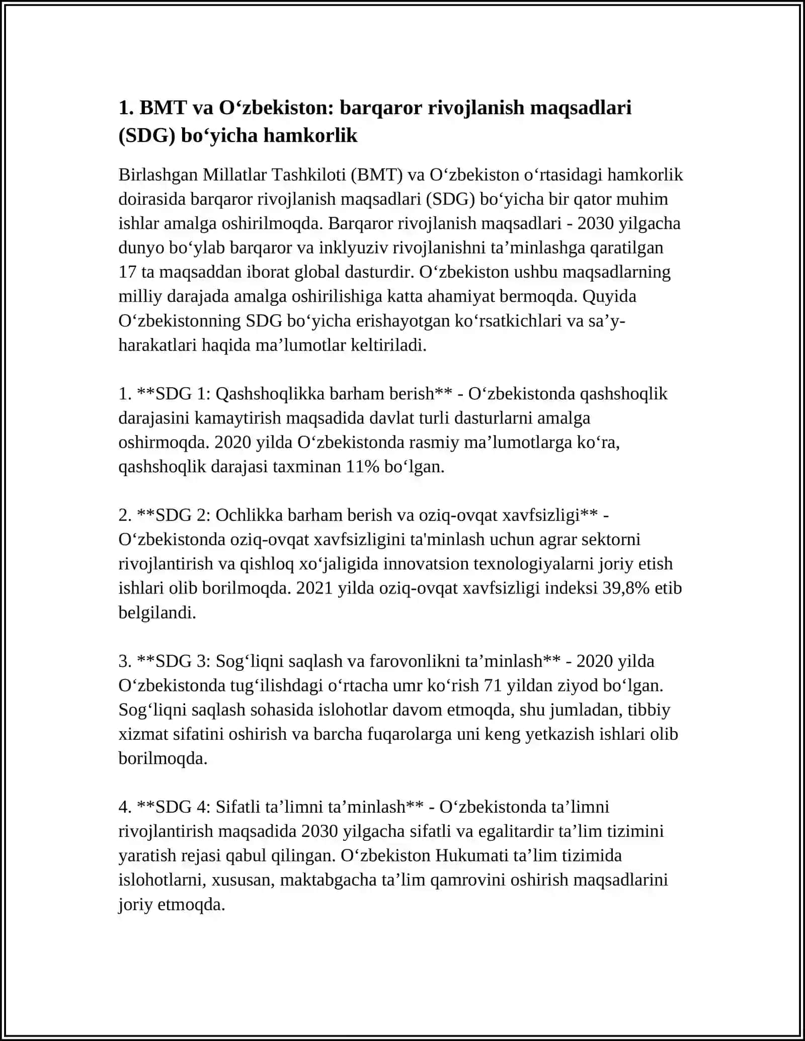 ÔZBEKISTONNING XALQARO TASHKILOT BILAN XAMKORLIK ALOQASI 4