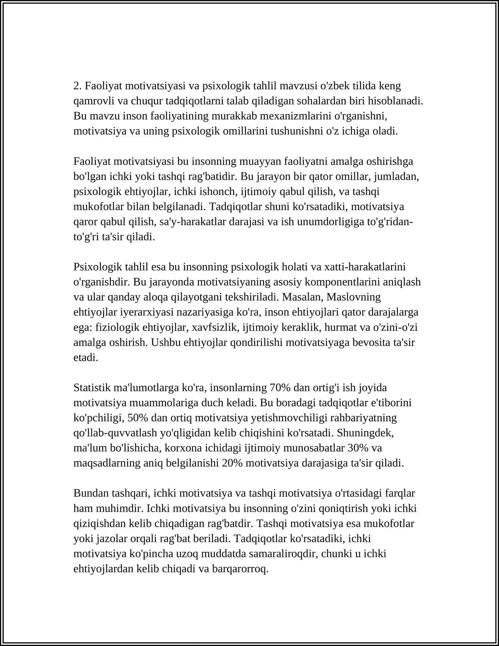 FAOLIYATNING PSIXOLOGIK TAXLILI.MULOQOT PSIXOLOGIYASI 4