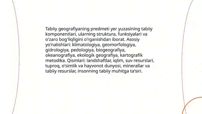 Tabiiy geografiyaning obyekti va predmeti haqida shakllangan asosiy tushunchalar 4