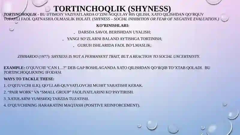 PSIXOLOGIK OMILLAR TILNI O‘RGANISHDA: UZUKLIK. XAVFYORLIK. RISK OLISH 4