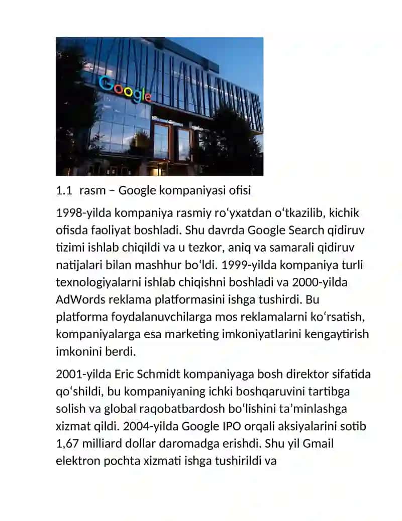 Google dasturlari va xususiyatlari 4