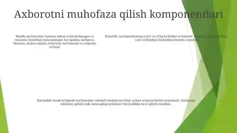 Axborot Xavfsizligi Muammolari 4