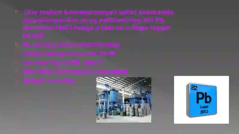 Tok manbalari. Akkumlatorlar. Quruq batareykalar. 4
