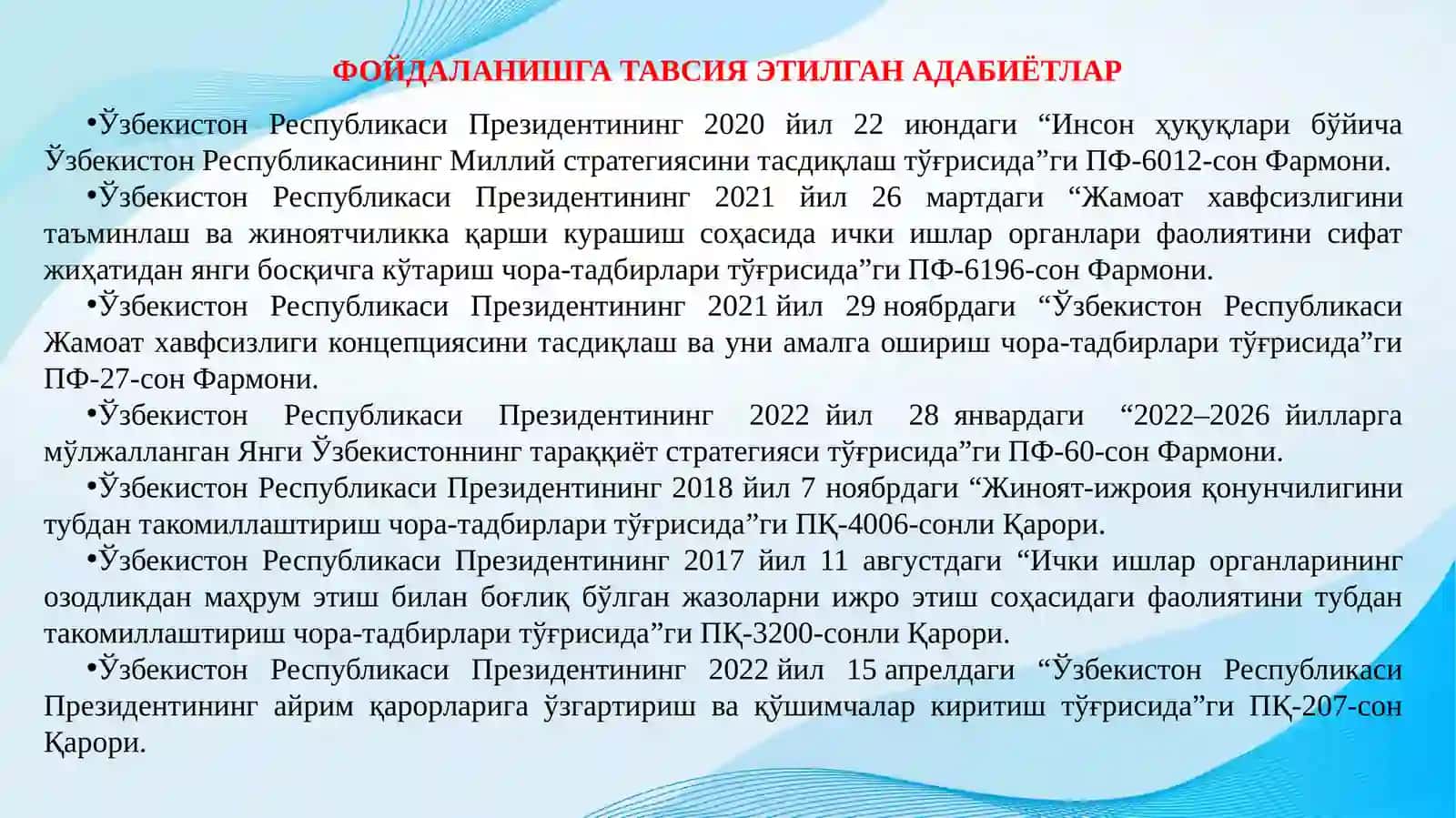 JINOYAT-IJROIYA HUQUQI TUSHUNCHASI, VAZIFASI, PRINSIPLARI VA TIZIMI 4