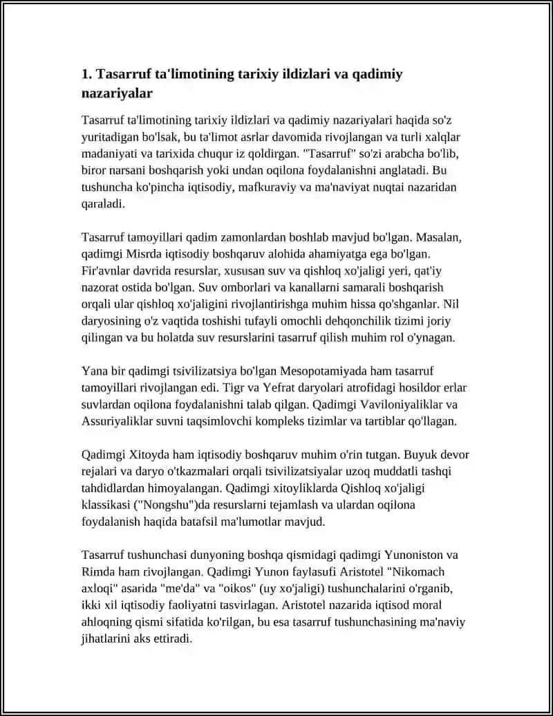 TASARRUF TA'LIMOTINING SHAKLLANISH TARIXI, MOHIYATI VA ASOSIY G'OYALARI 4