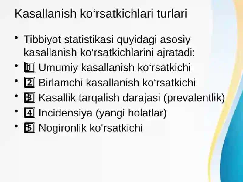 Kasallanish ko‘rsatkichlarini hisoblash 4