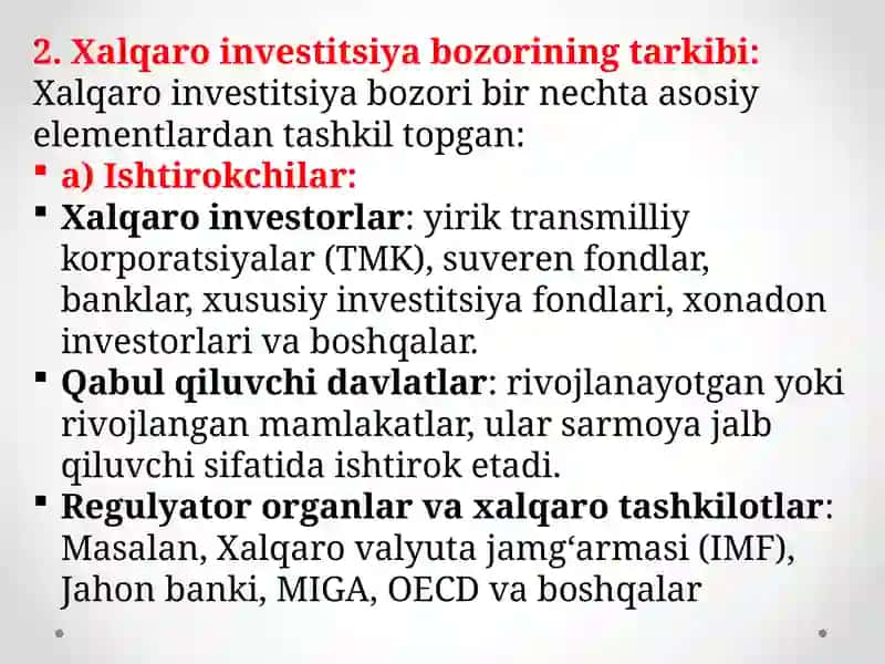6-mavzu.Xalqaro investitsiya bozori 4