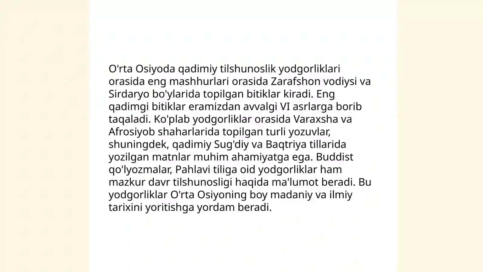 O'rta osiyoda tilshunoslikning rivojlanishi 4