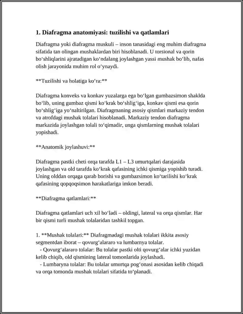 DIAGFRAGMA QORINNING O'Q CHIZIG'I QOV QANALI TUZULISHI VA ULARNING AHAMIYATI 4