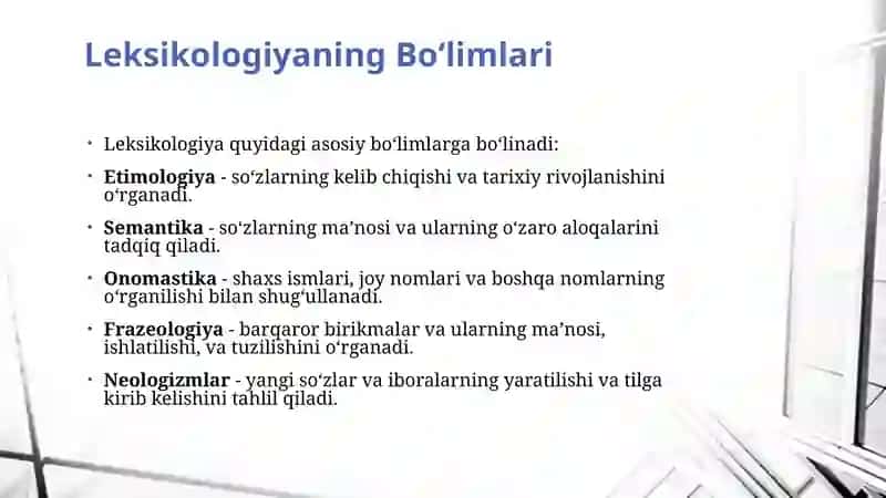LEKSIKOLOGIYA LUG’AT TURLARI 4