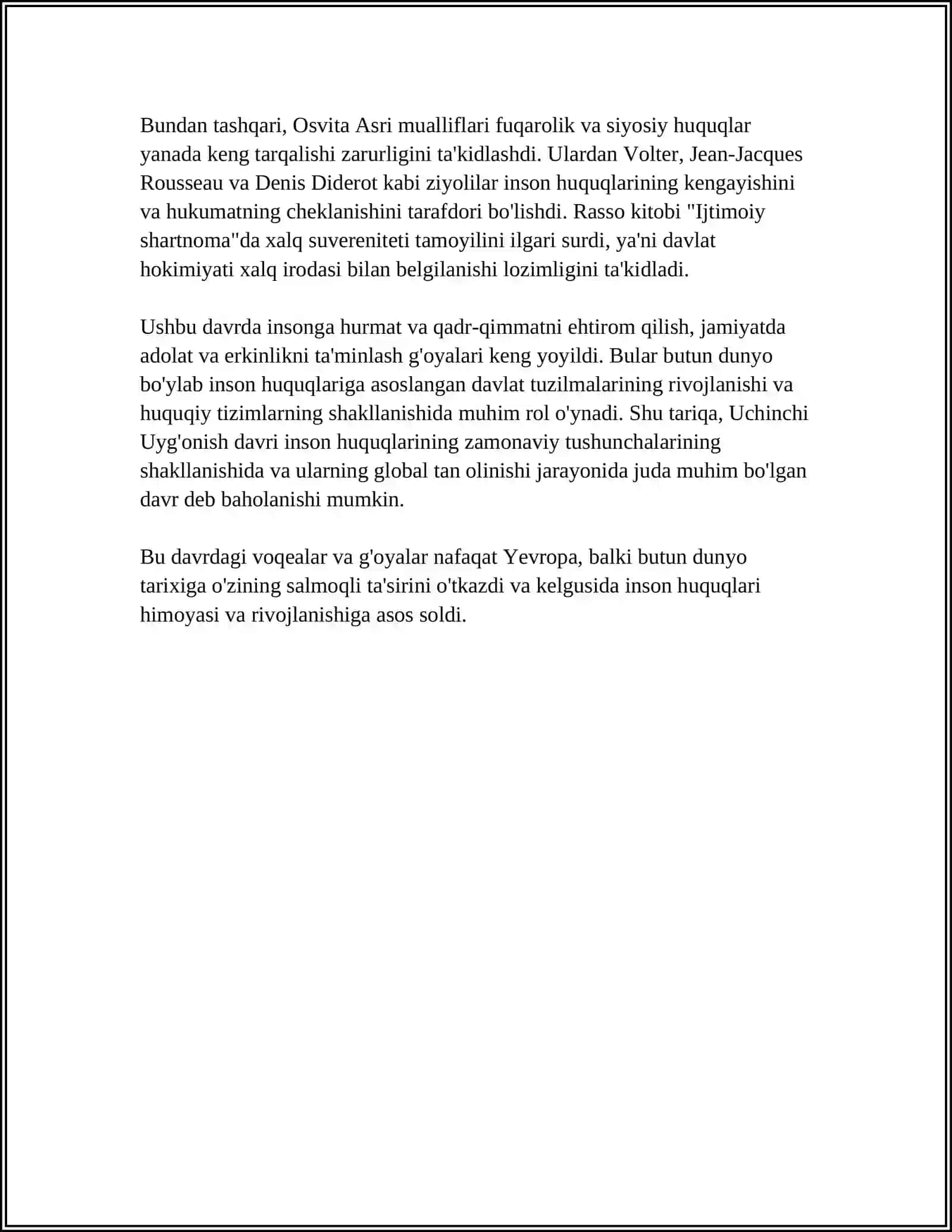 UCHINCHI RENESSANS INSON HUQUQLARI HIMOYACHISI SIFATIDA 4
