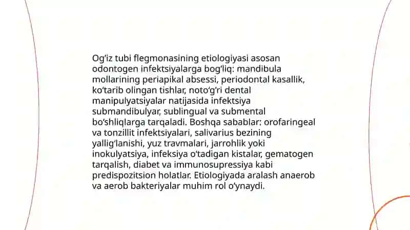 Og’iz tubi flegmonasi. Lyudvig anginasi 4