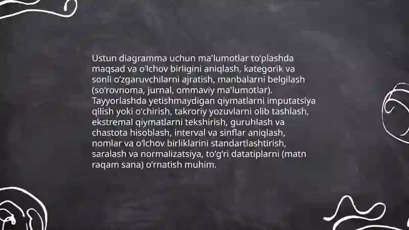 Ustun shaklidagi diagrammalar hosil qilish va ular ustida amallar 4