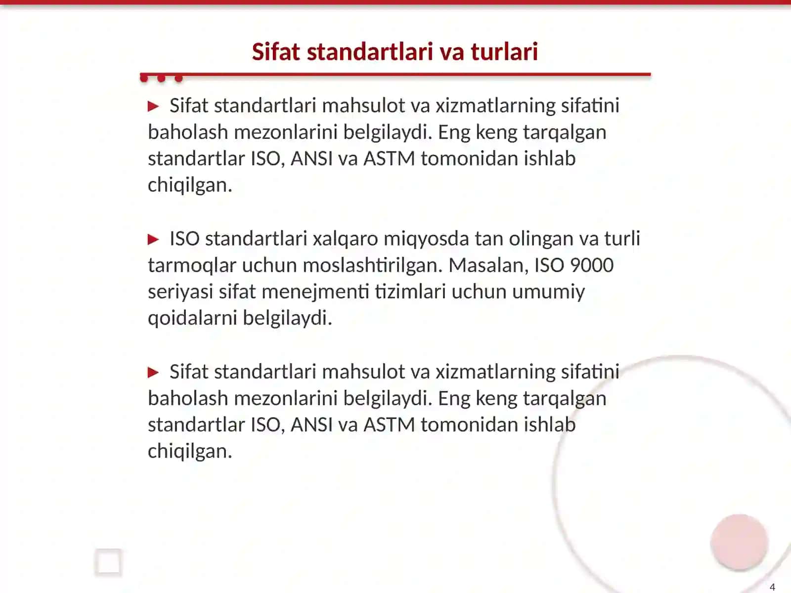 Sifatni nazorat qilish tizimi 4