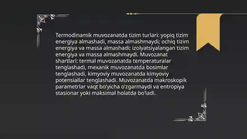 Termodinamik muvozanat 4