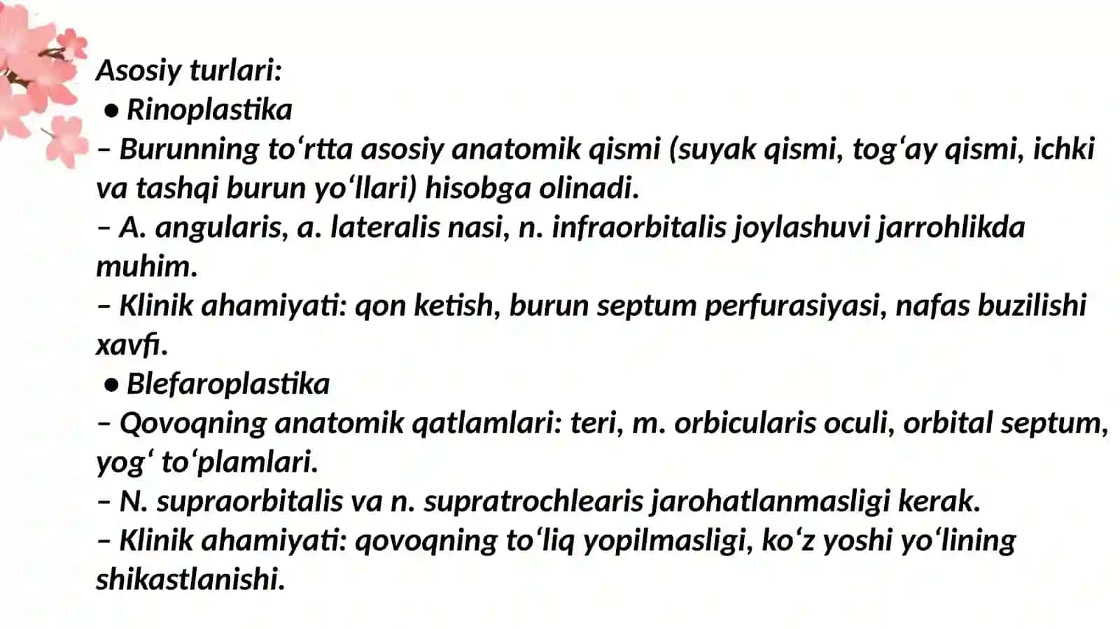 Yuz plastik operatsiyalari tasnifi 4