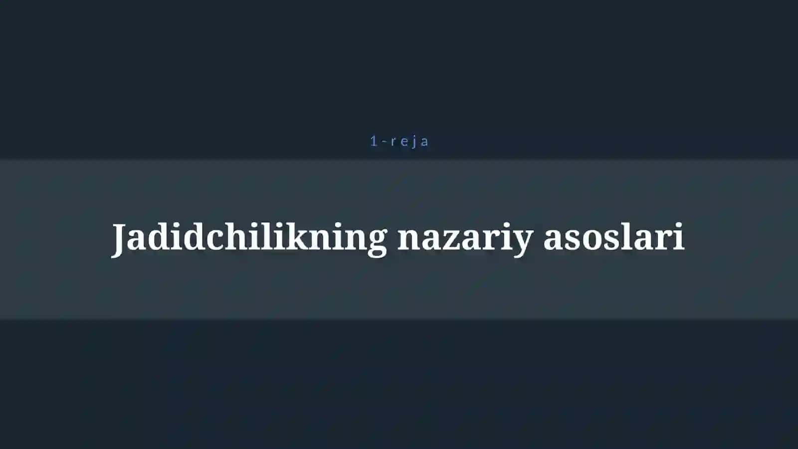 JADIDLAR HARAKATI 4
