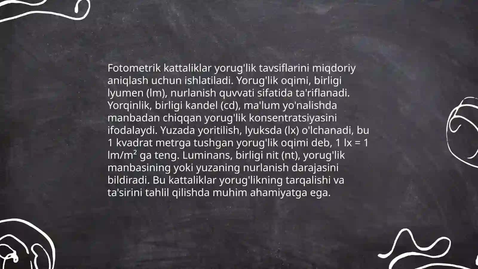 Nurlanish quvvati,uning sônishi.Nurlanuvchi muhitning aslligi.Axborotni optik usulda uzatish 4