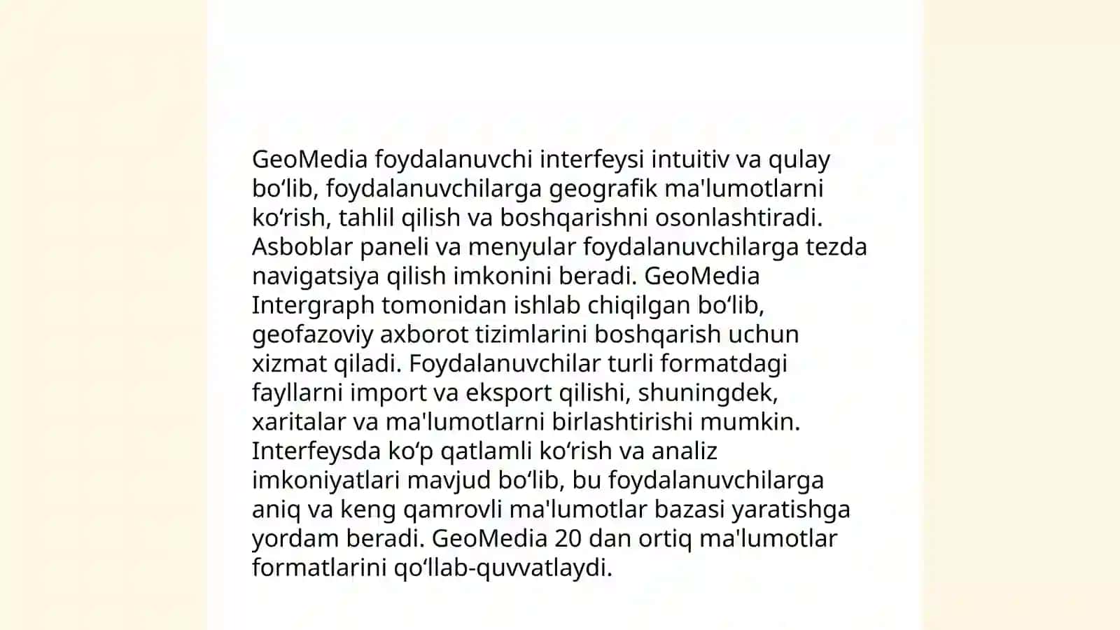 GeoMedia geografik axborot tizimi 4