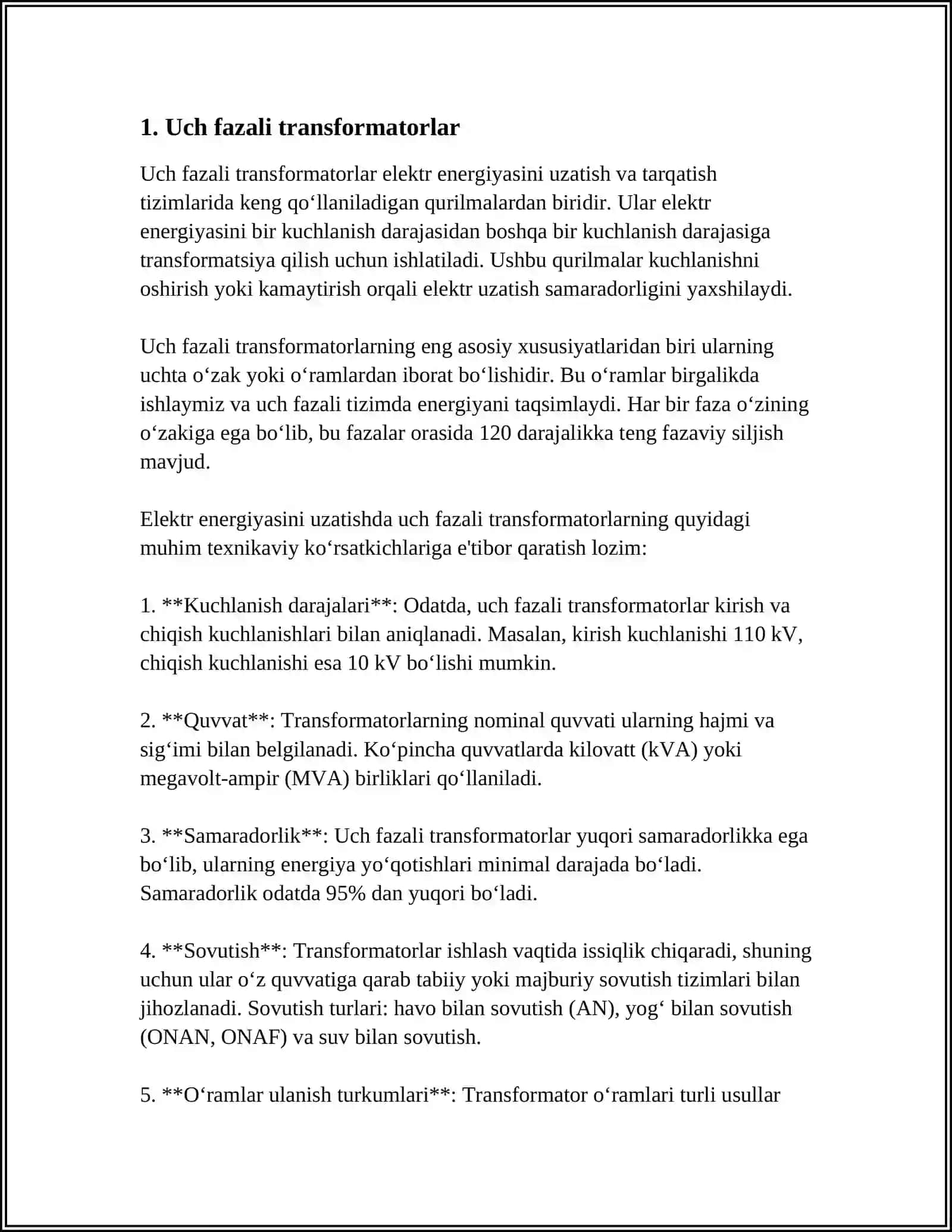 UCH FAZALI VA MAXSUS TRANSFORMATORLAR 4