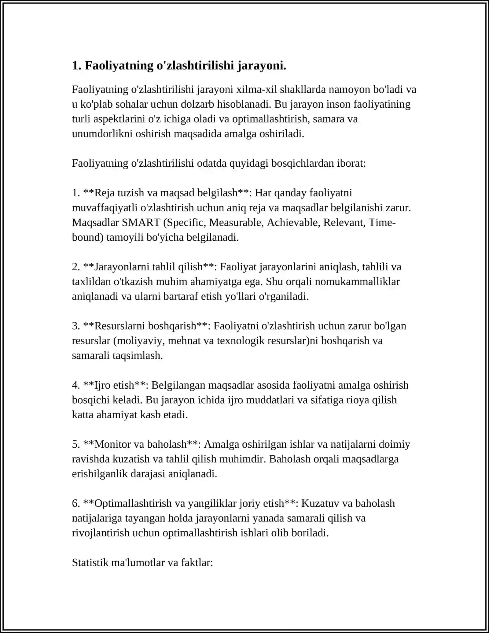 FAOLIYATNING O'ZLASHTIRILISHI VA MALAKALARNI EGALLASH 4